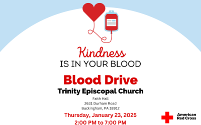 Trinity’s Blood Drive is Thursday, January 23rd, 2025 — 2 pm to 7 pm!